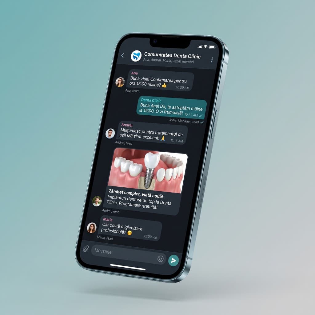 Comunitatea Denta Clinic pe WhatsApp